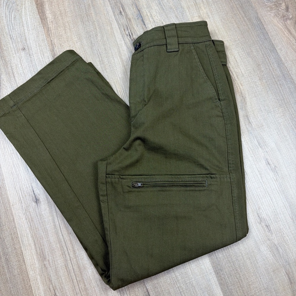 Zara Women’s Wide Leg Heavy Duty Painter Pants. Olive Green. NWOT. Size‎ Medium